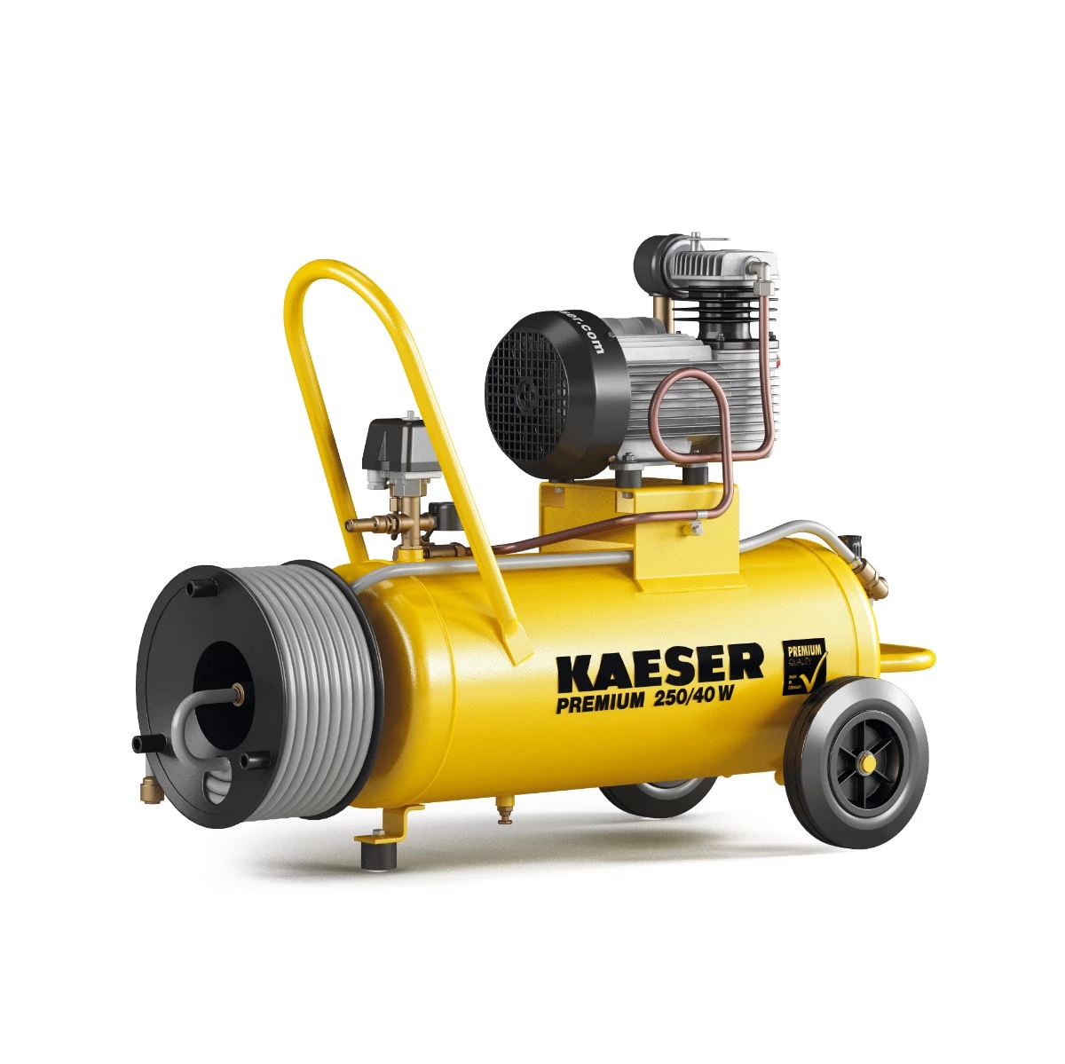 Kaeser 1.1805.10010 Compresseur à Piston Premium 250/40W 230 Volt + Enrouleur Avec 20 Mtr. De Tuyau à Air Comprimé 1 Kaeser 1.1805.10010 Compresseur à Piston Premium 250/40W 230 Volt + Enrouleur Avec 20 Mtr. De Tuyau à Air Comprimé