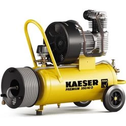 Kaeser 1.1814.00010 Premium 350/40D Compresseur à Piston 400 Volt + Enrouleur Avec 20 Mtr. De Tuyau à Air Comprimé