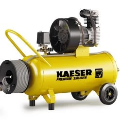 Kaeser 1.1815.10011 Compresseur à Piston Premium 350/90W 230 Volt + Enrouleur Avec 20 Mtr. De Tuyau D'air Comprimé