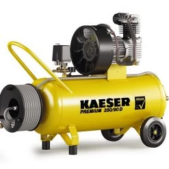 Kaeser 1.1816.10010 Premium 350/90D Compresseur à Piston 400 Volt + Enrouleur Avec 20 Mtr. De Tuyau D'air Comprimé