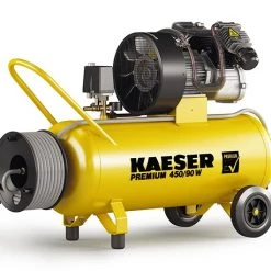 Kaeser 1.1819.10010 Premium 450/90W Compresseur à Piston 230 Volt + Enrouleur Avec 20 Mtr. De Tuyau D'air Comprimé