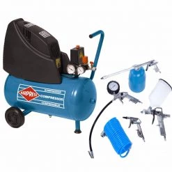 Airpress 48140 HLO215-25 Compresseur 230 Volt + Kit D'accessoires 5 Pièces