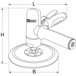 KS Tools Polisseuse 515.3063 Machine à Polir à Air Comprimé 1/4" 150 Mm