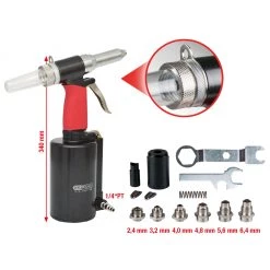 KS Tools Pince à Rivet 515.3101 Pistolet Pneumatique Pour Rivets Aveugles, 2,4-3,2-4,8-5,6-6,4 Mm -Outils pneumatiques Soldes 515 3101 pistolet pneumatique pour rivets aveugles 2 4 3 2 4 8 5 6 6 4 mm 4