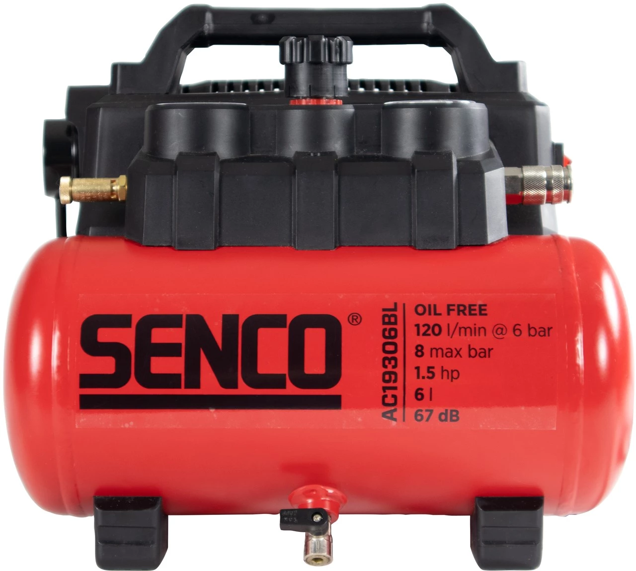Senco AFN0036EU AC19306BL Compresseur 6 Ltr. 8 Bar 2 Senco AFN0036EU AC19306BL Compresseur 6 Ltr. 8 Bar – Image 2